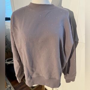 A New Day Women’s Sweatshirt - Lavender Sweatshirt with Diamond-like Accents - L